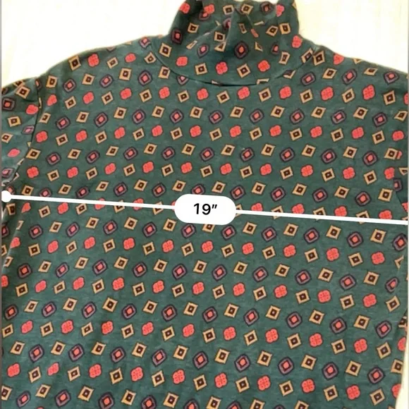 Vintage 90s Lands' End Turtleneck Long Sleeve midi Dress M - Picture 6 of 8